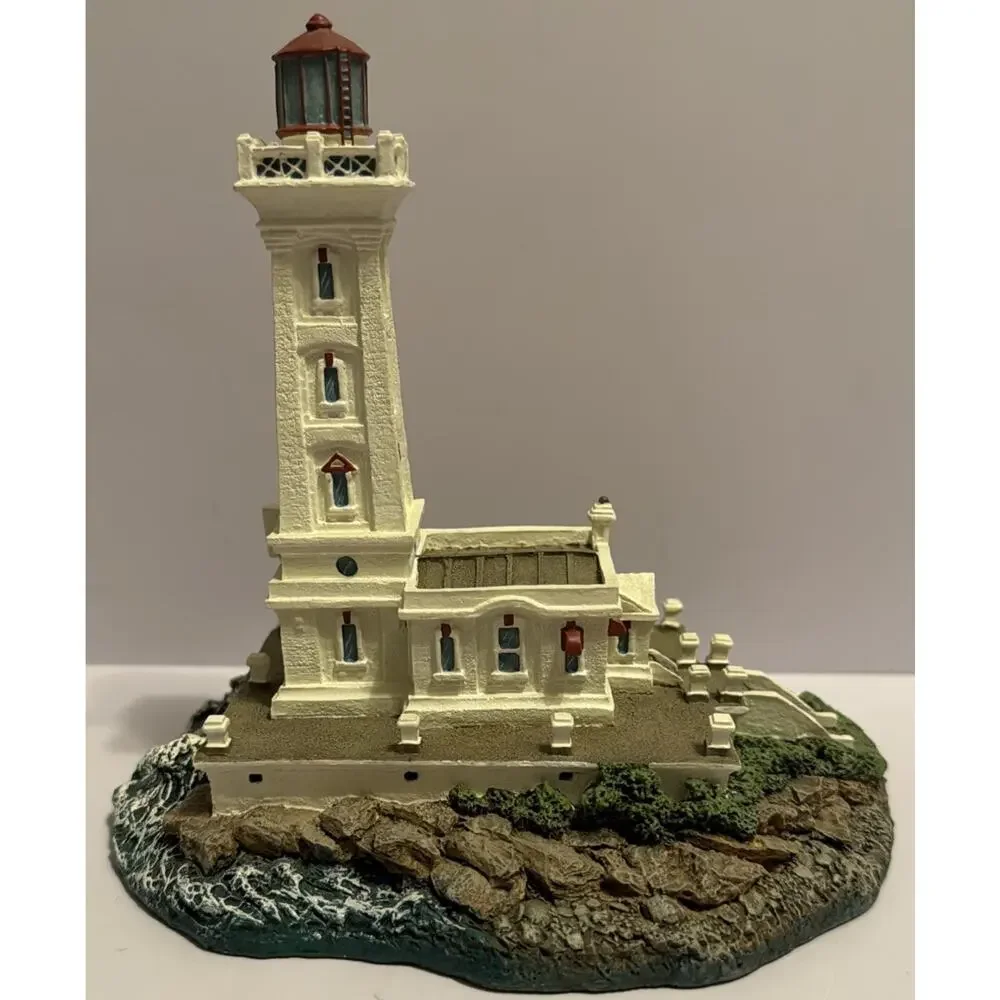 Point Abino Lighthouse Sculpture Eastern Lake Eerie Canada Danbury Mint VTG 1994